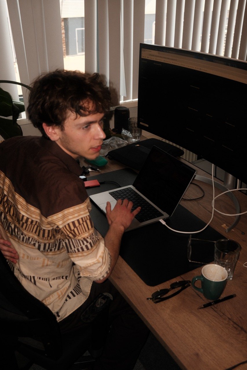 Niek aan het werk